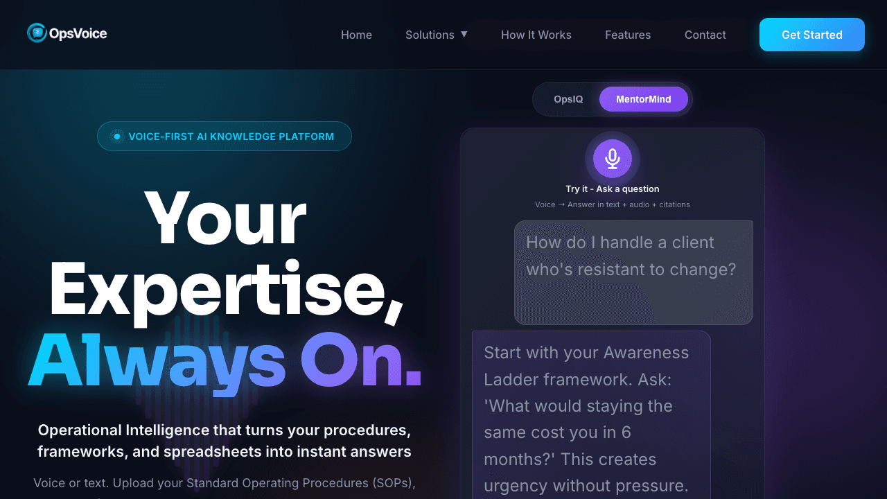 MentorMind by OpsVoice screenshot